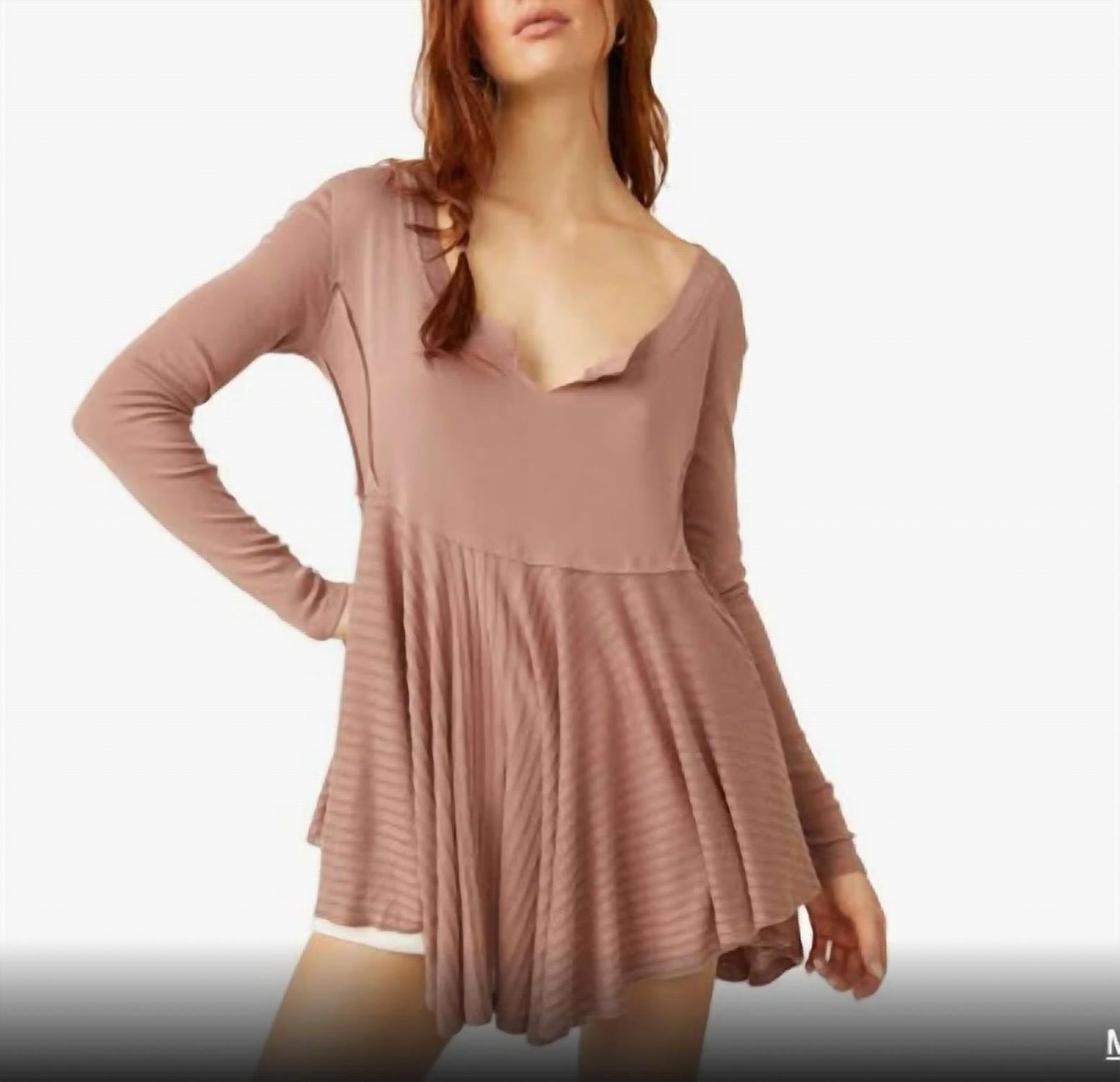 Free People - Antique Oak Clover Babydoll top
