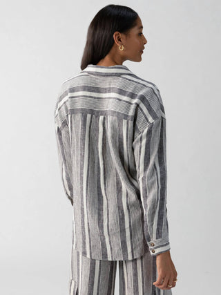 Sanctuary - Pocket Shirt Variegated Stripe Top