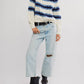 Free People - Frankie Cable Striped Pullover Sweater