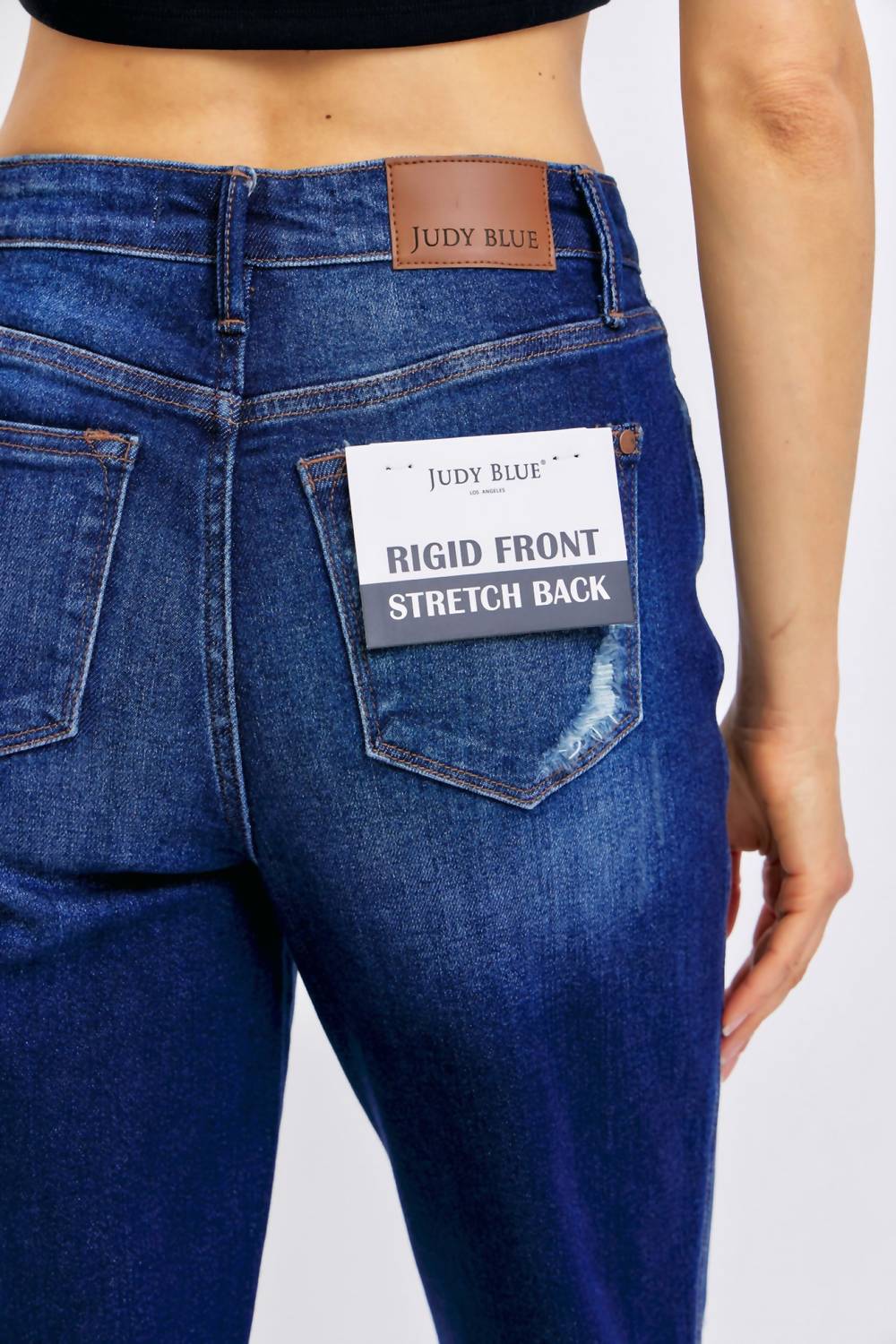 Judy Blue - High-Waisted Rigid Magic Heavy Destroy Straight Leg Jeans