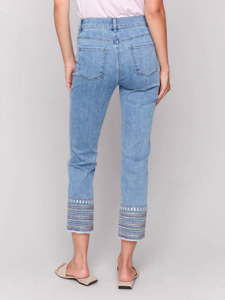 Charlie B - Embroidered Hem Jeans