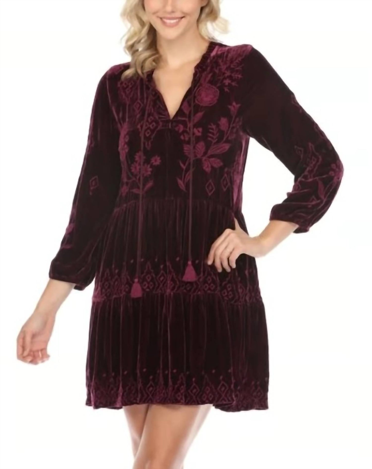 Johnny Was - Ivey Velvet Tier Dress