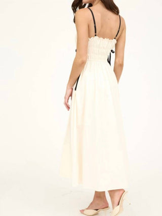 The Workshop - Contrast Detail Spaghetti Strap Midi Dress