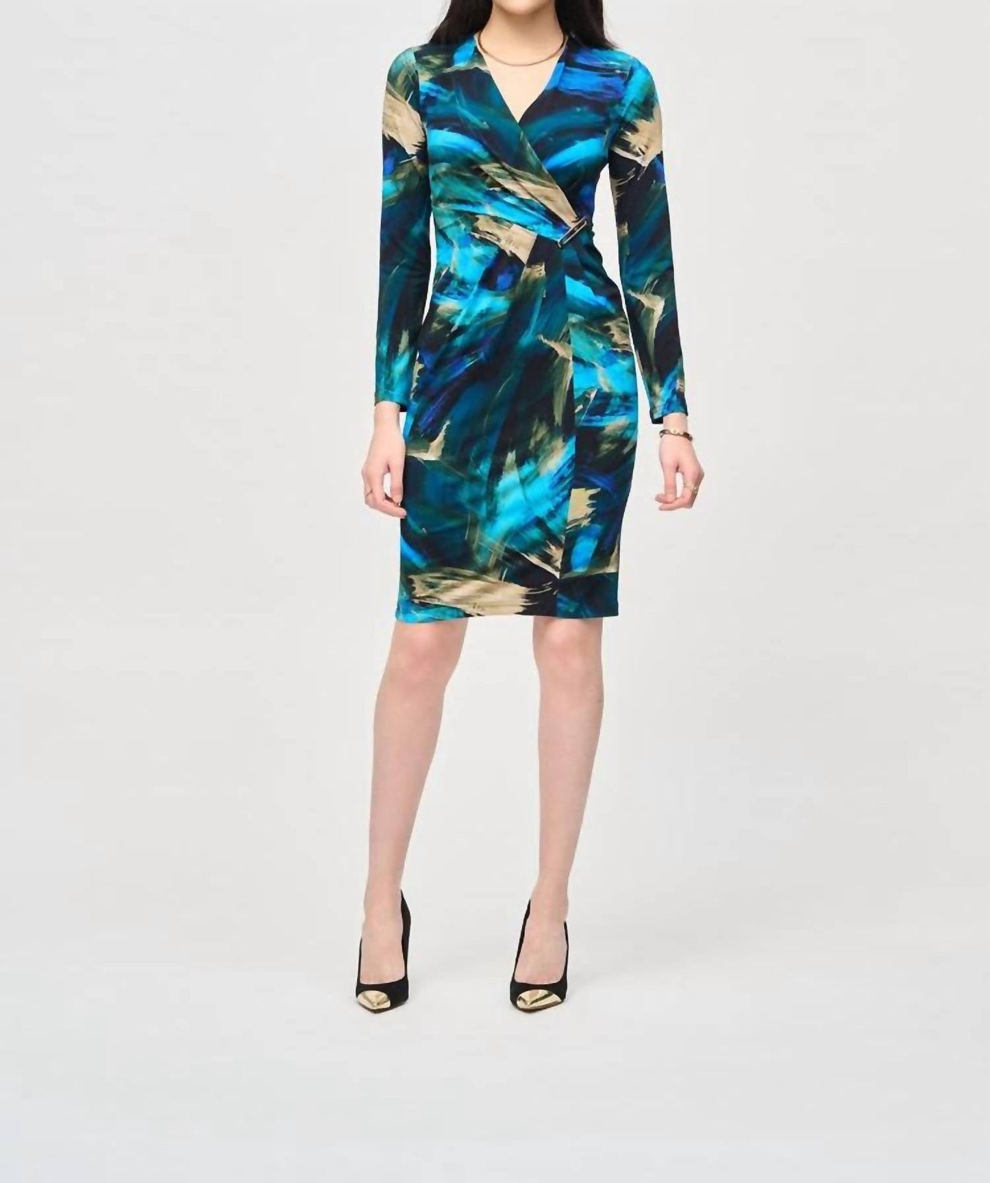 Joseph Ribkoff - Abstract Print Wrap Dress