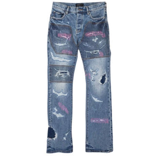 Purple Brand - Full Repair Flare Bootcut Denim Jeans