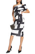 asos-design-colorblock-dress-in-white-black-size-6-us