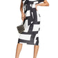 asos-design-colorblock-dress-in-white-black-size-6-us
