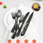 48-piece Black Stainless Steel Silverware Set for 8