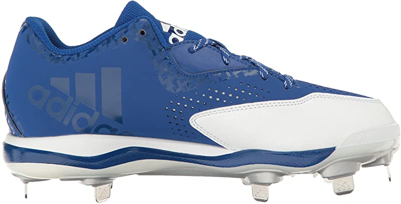 adidas Men's PowerAlley 4 Baseball Cleat Collegiate Shoes Royal/Silver