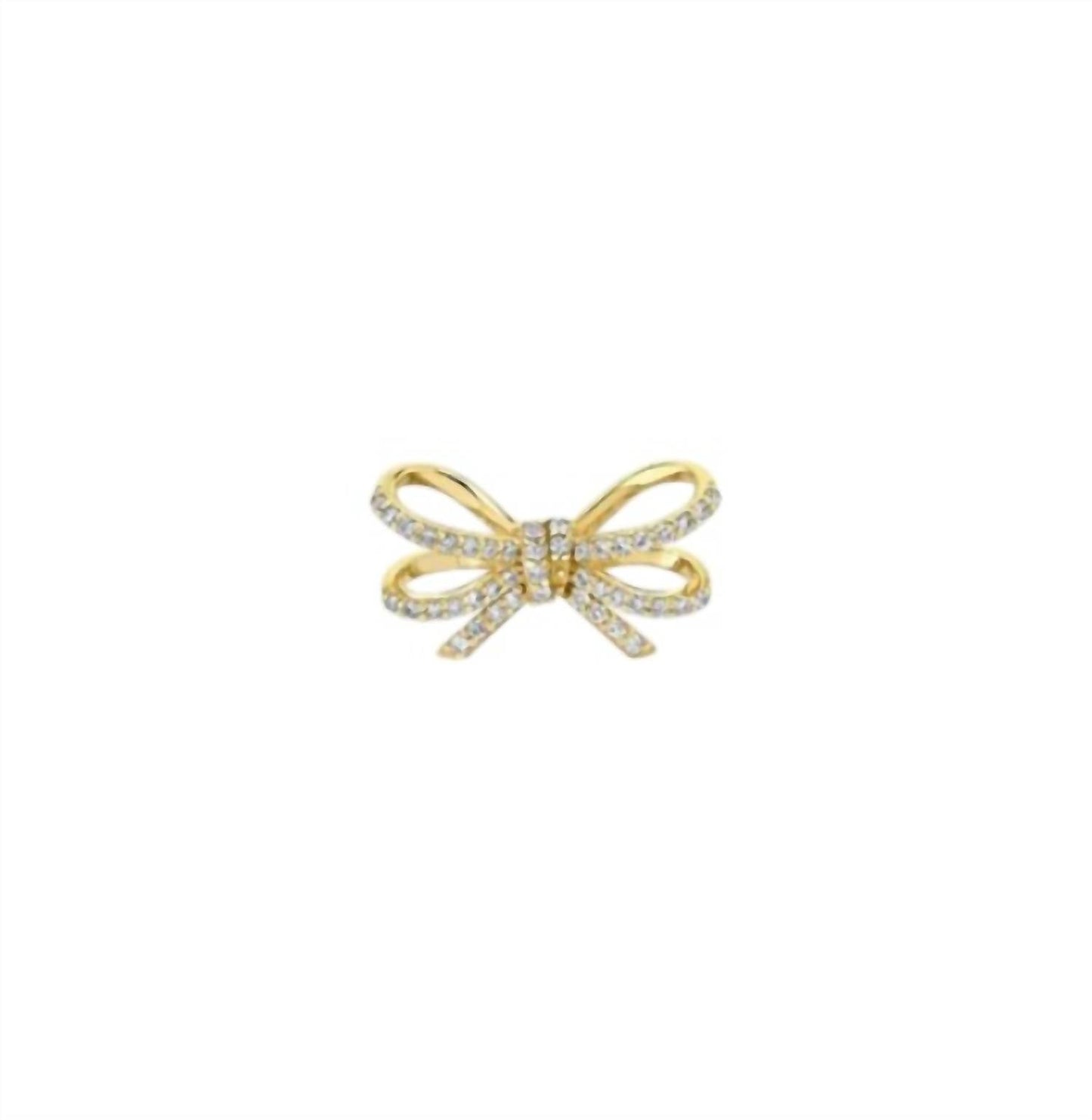 Sydney Evan - Pave Double Bow Studs Earring