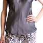 Gigi Moda - Satin V-neck Short Sleeve Tee