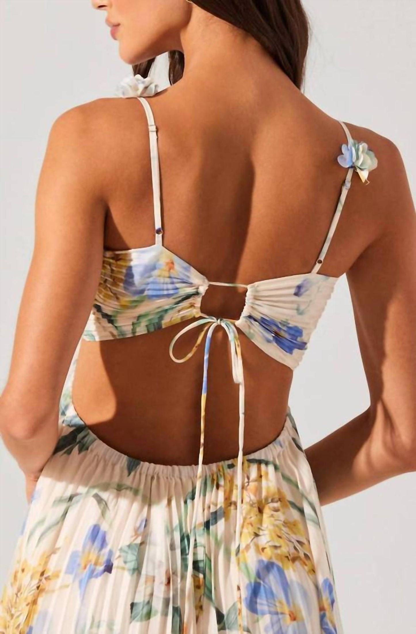 Astr - Women's Emese Floral Pleated Maxi Dress