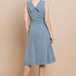 Tcec - V-neck Vintage Midi Dress