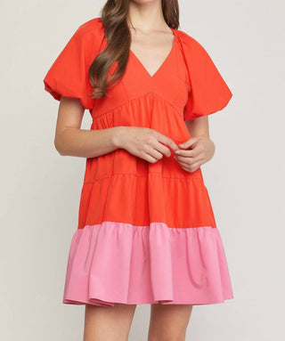 Entro - Color Block Mini Dress