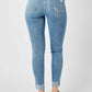Judy Blue - Mid Rise Destroy & Cuff Skinny Jean