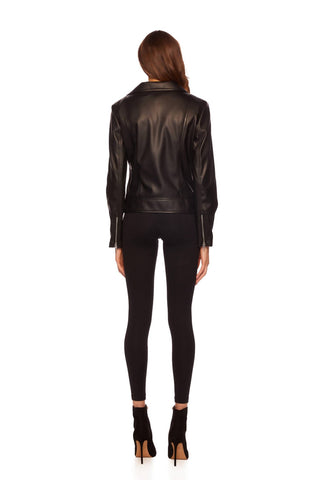 Susana Monaco - Faux Leather Moto Jacket