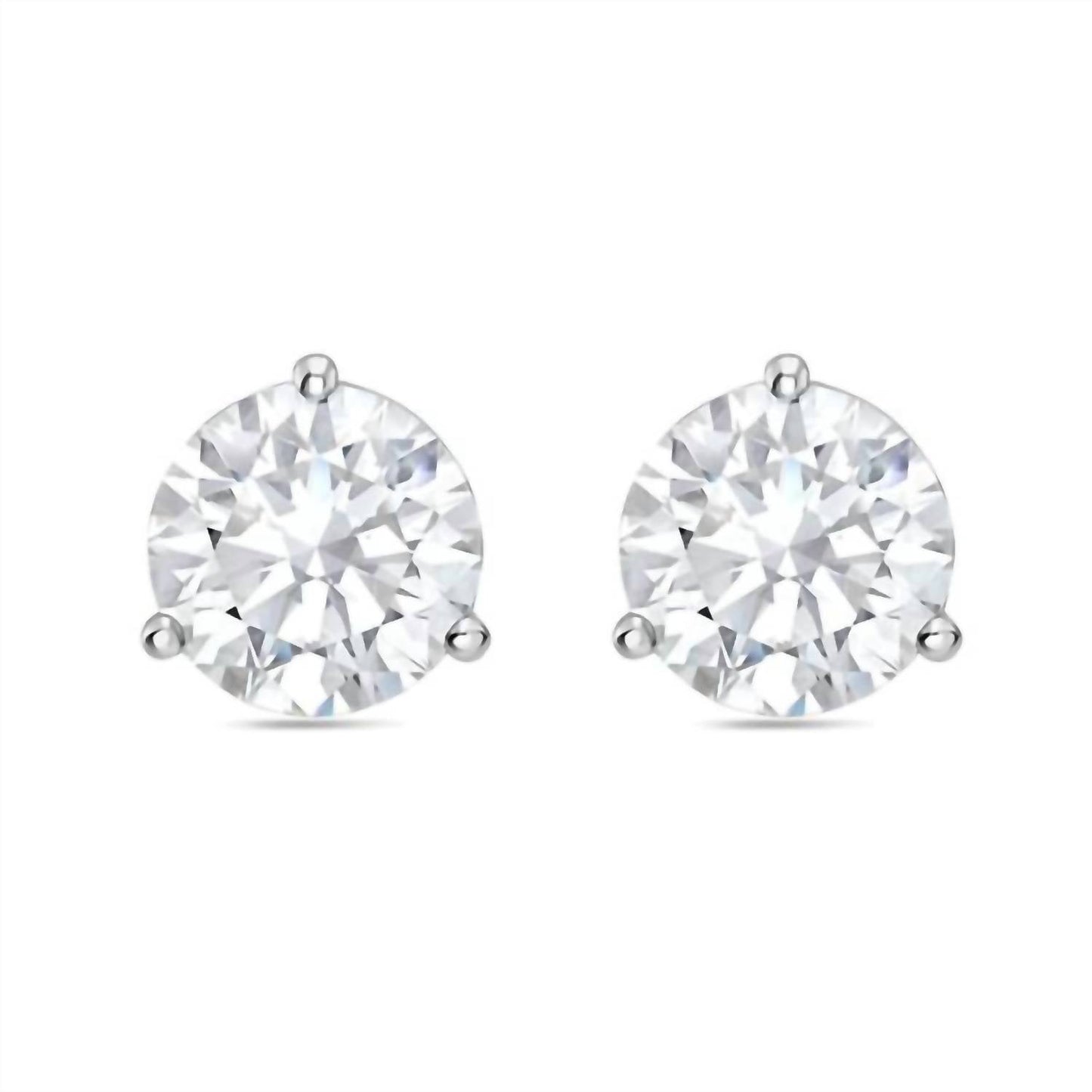 Diana M Jewels - Women's Lab Grown Martini Round Diamond Stud Earrings