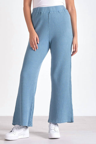 Elan - Waffle Knit Wide Leg Pant