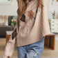 Adora - Diamond Pattern Cable Knit Sweater