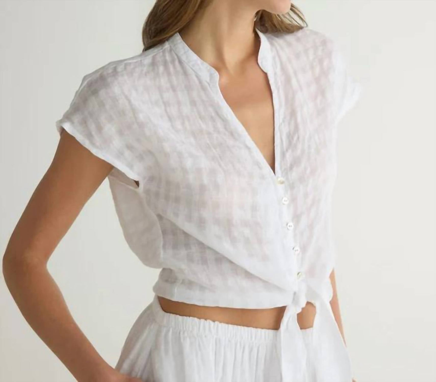Bella Dahl - Short Sleeve Tie Front Top
