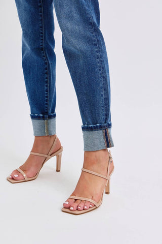 Judy Blue - Mid-rise Boyfriend Jeans With Cuff