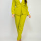 A.C.G. Los Angeles - Midrise Dressy Pants & Button Front Blazer Set