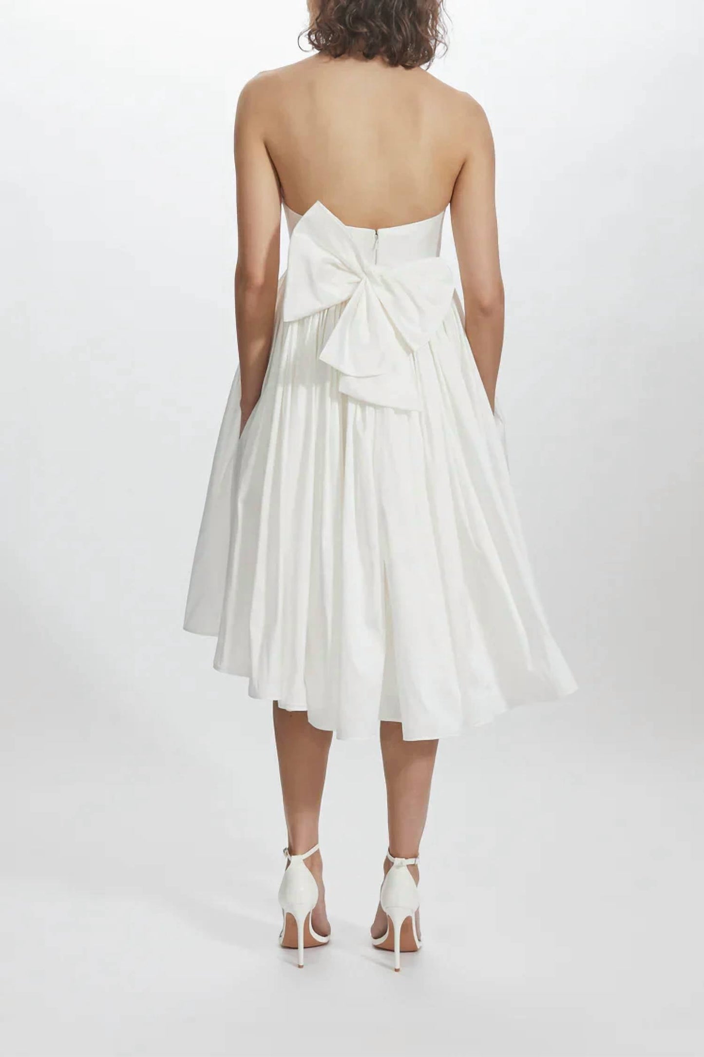 Amsale - Taffeta Strapless Babydoll Wedding Dress