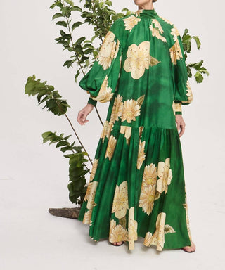 Alemais - Sage Silk Gown