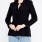 Zaalima Fashion - Long Sleeve Crepe Solid Color Regular Jacket