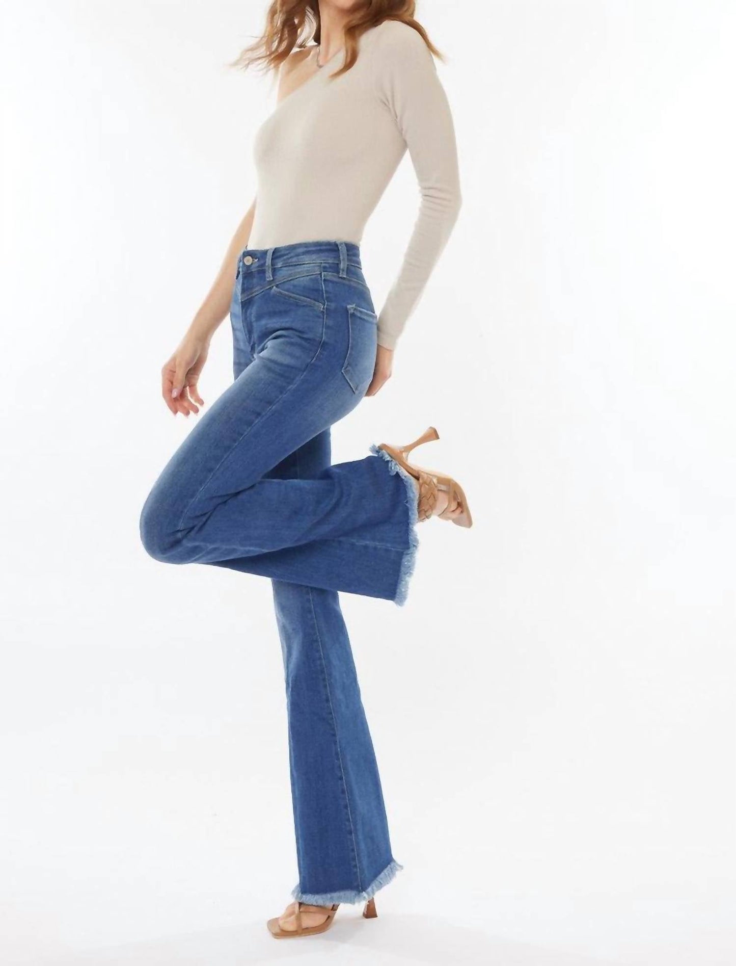 Kancan - High Rise Flare Jeans