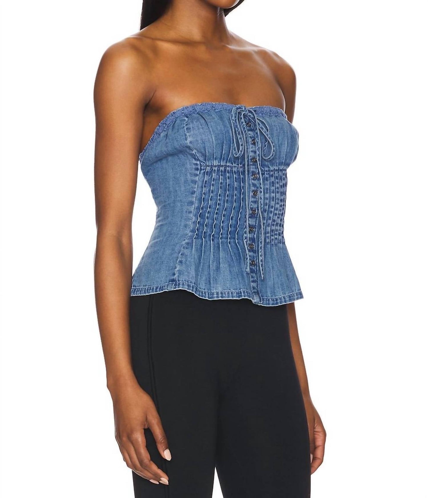 Free People - Denim Wink Wink Tube Top
