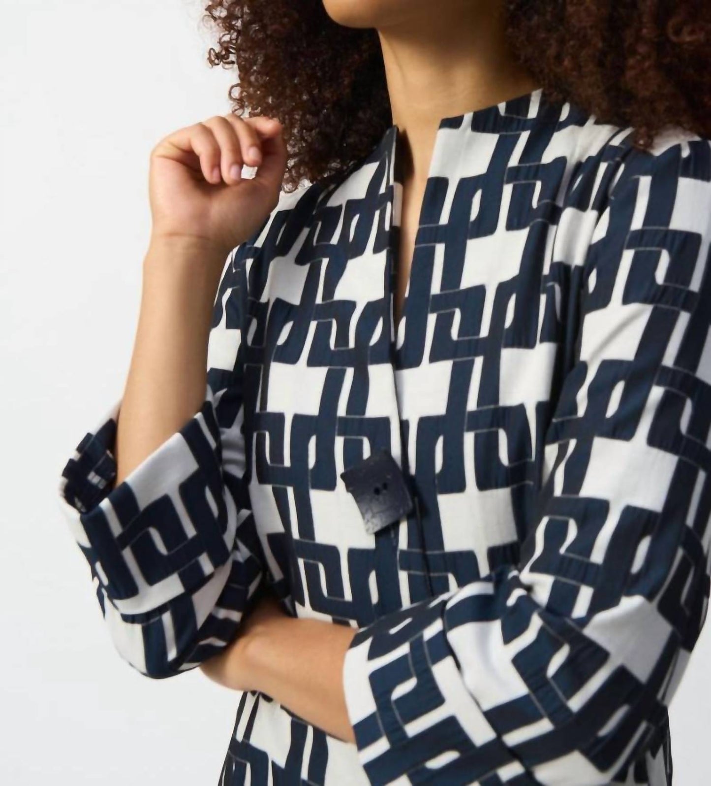 Joseph Ribkoff - Geometric Jacquard Blouse/Jacket