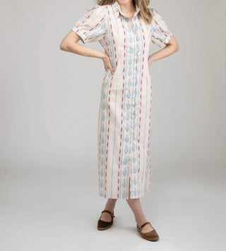 Beau & Ro - Kris Ikat Stripe Maxi Dress