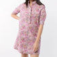 Ann Mashburn - Elbow-sleeved Frill Dress