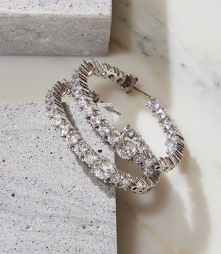 Native Gem - Women's Sparkling Hoop Earrings