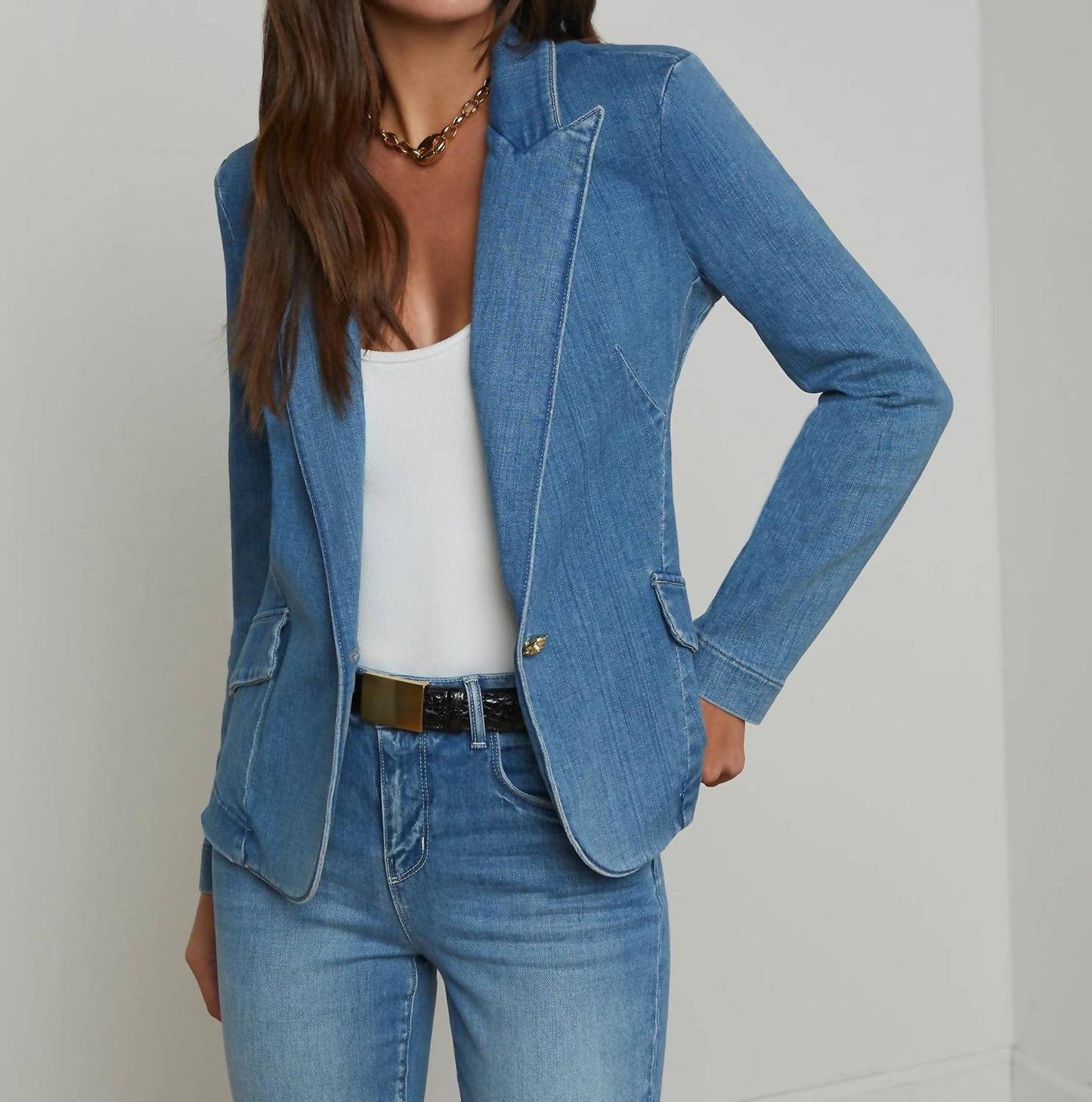 L'Agence - Baldwin Denim Blazer