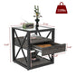 Set of 2 Modern End Tables with Drawer - Nightstand