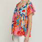 Entro - Floral Babydoll Ruffle Sleeve Top