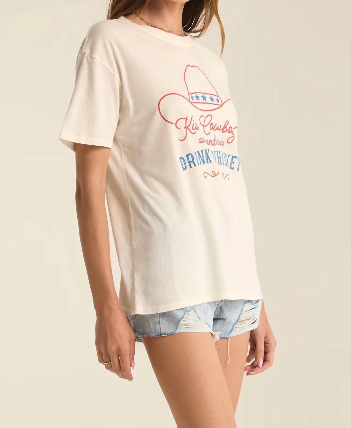 Z Supply - Kiss Cowboys Boyfriend Tee