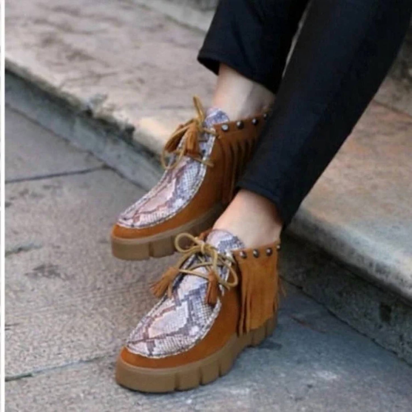 Geox - Goula Brogues Python Booties