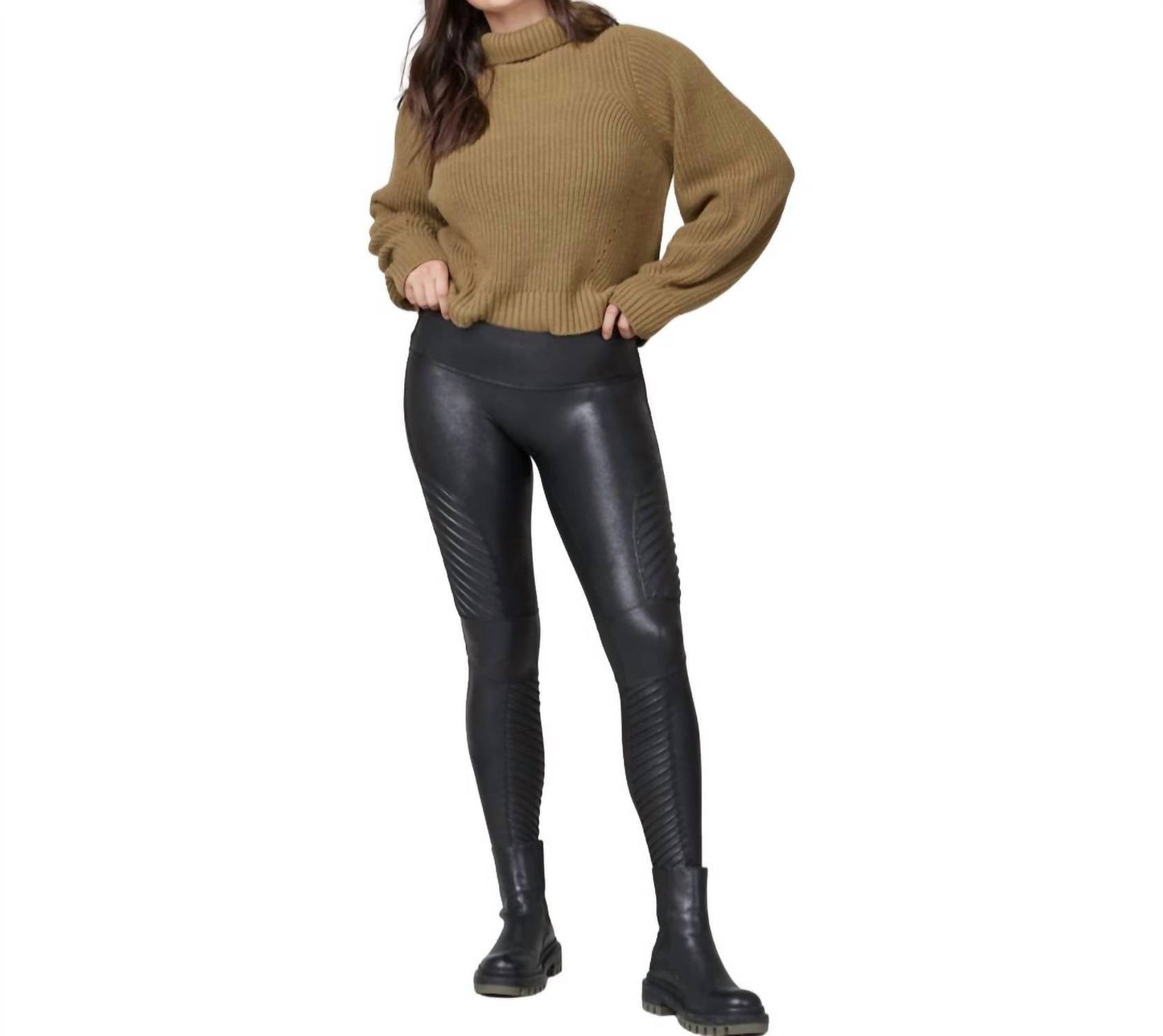 Spanx - Faux Leather Moto Leggings