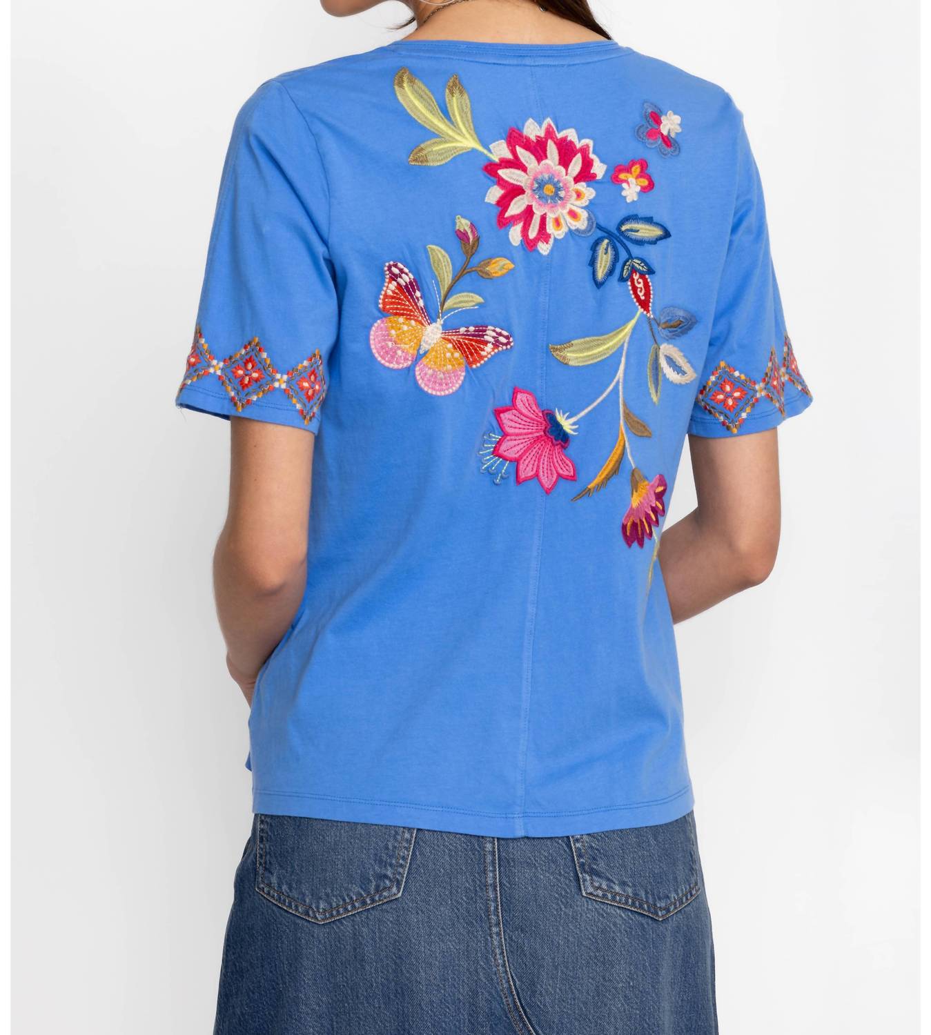 Johnny Was - Gracey Trapunto V-Neck T-Shirt