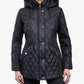 London Fog - Zip Front Hooded Quilted Jacket