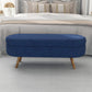 Ottoman Oval Storage Bench with Rubber Wood Legs