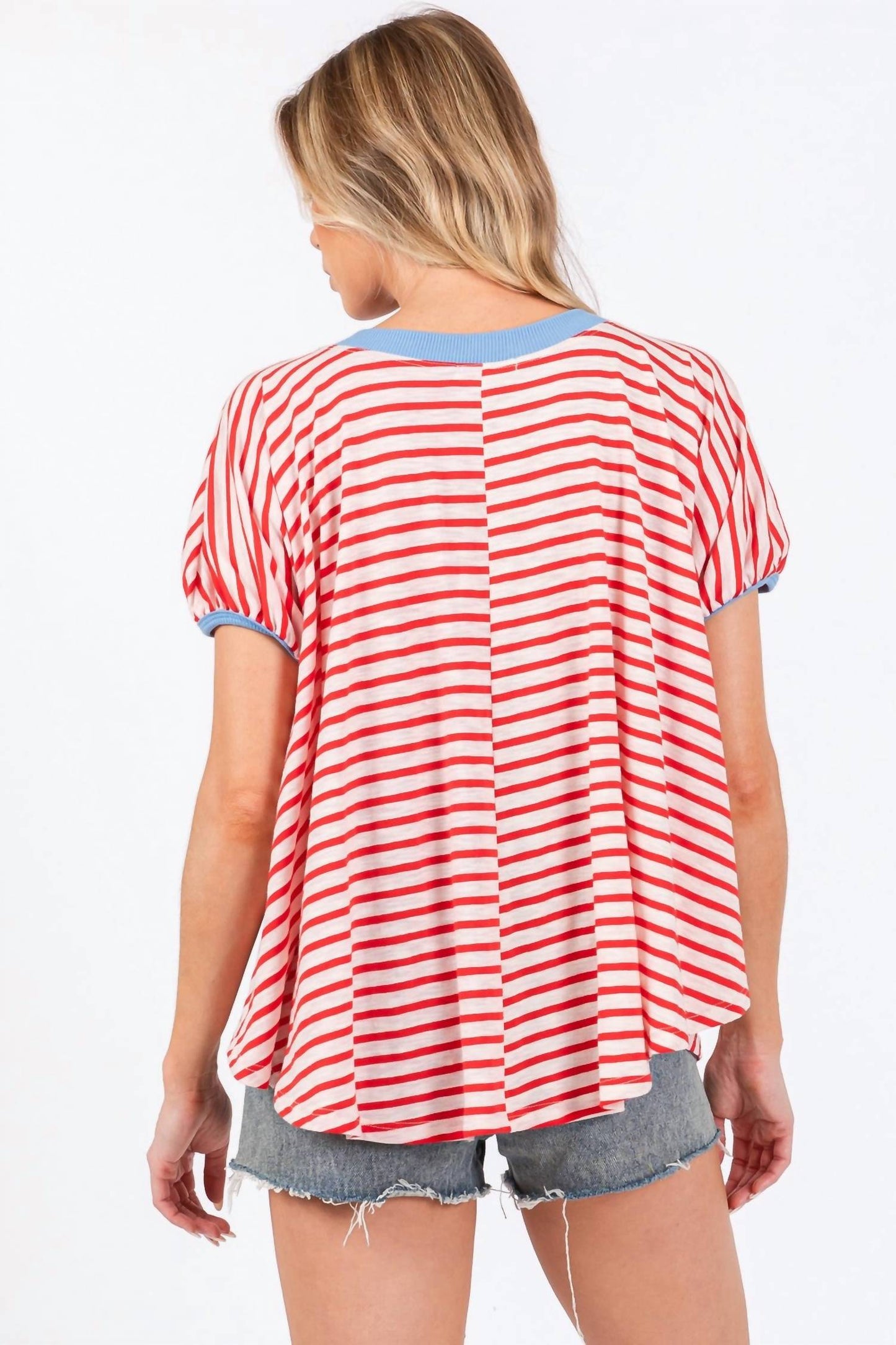 Ces Femme - Weekend Wind Down Stripe Shift Top