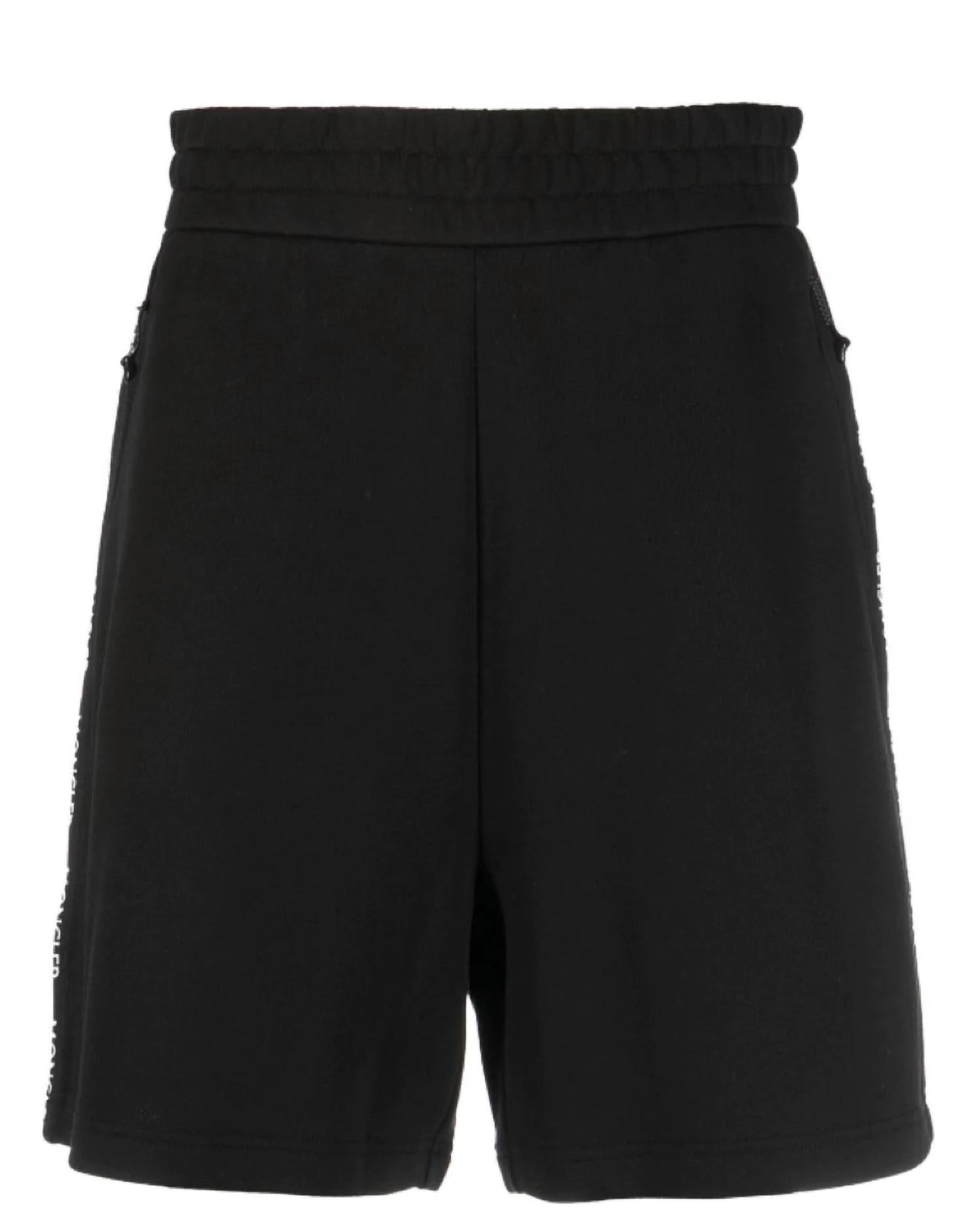 Moncler - Men's Logo Trim Elastic Waist Cotton Bermuda Sweat Shorts
