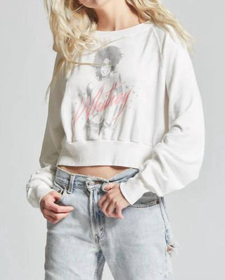 Recycled Karma - Whitney Houston Crop Sweatshirt