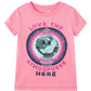 Peek Aren'T You Curious Kids' Protect the Ozone Graphic Tee, Size 8 in Pink