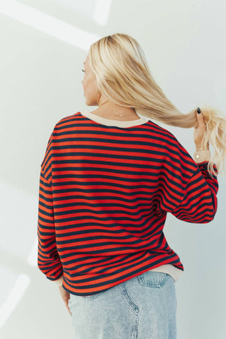 Veveret - Striped Knit Top