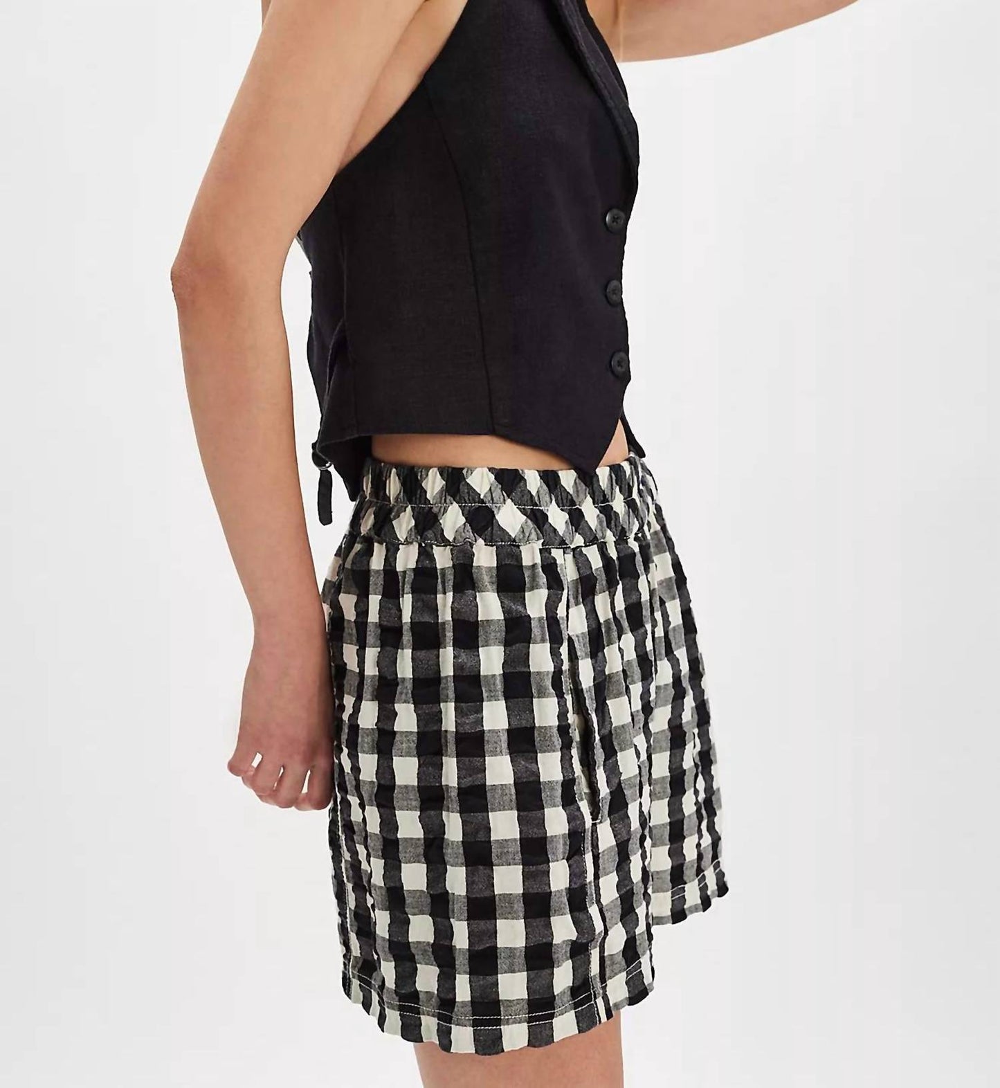 Free People - Seersucker Pull-On Shorts